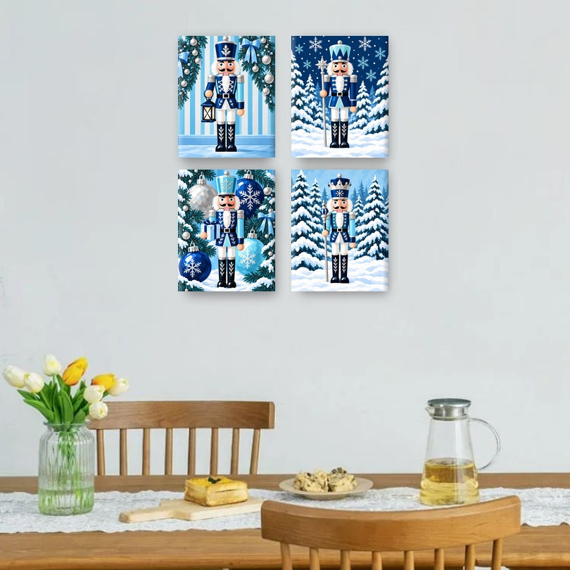 4 Mini Paintings | IJzig Blauwe Parade Set