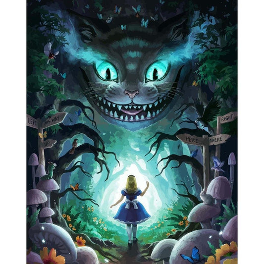 Schilder Op Nummers - Wonderland Betreden - by Jojoesart
