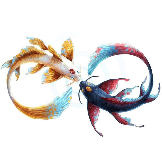 Schilder Op Nummers - Eeuwige Koi - by Jojoesart