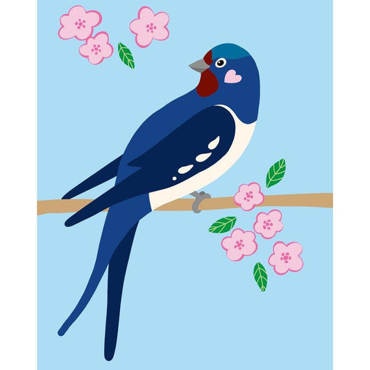 Schilder Op Nummers - Vogeltje - by Anneke Schipper
