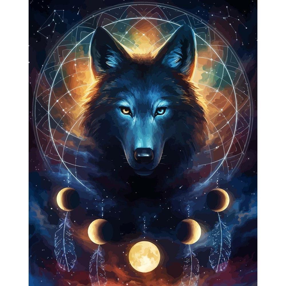 Schilder Op Nummers - Dromenvanger Wolf - by Jojoesart