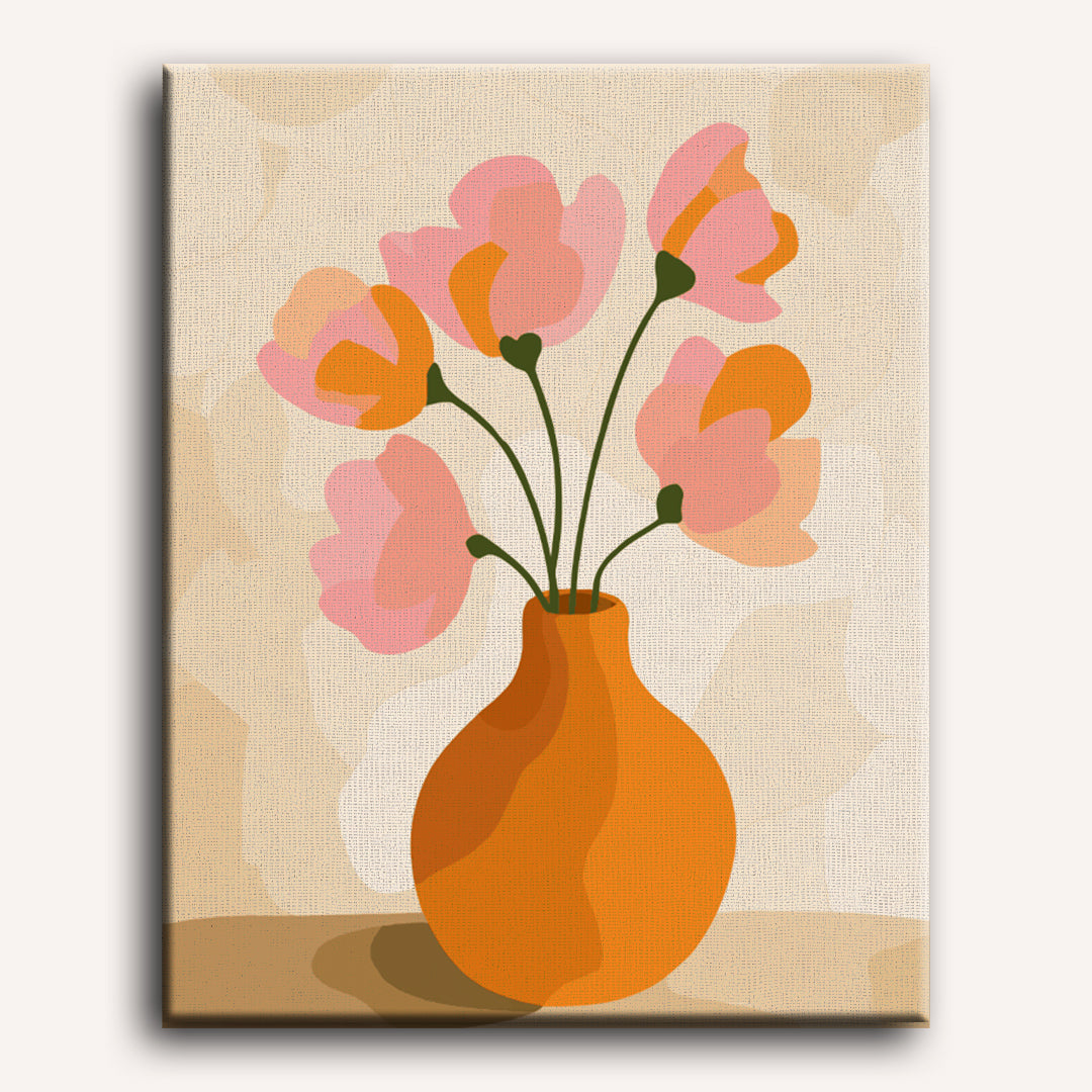 Modern roze boeket