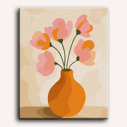 Modern roze boeket