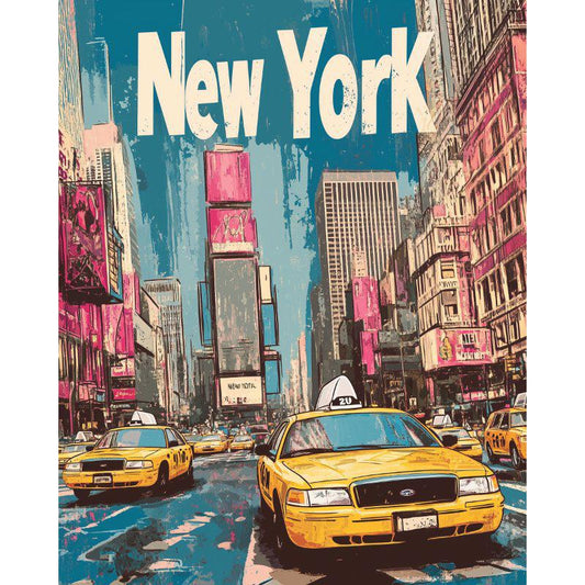 Schilder Op Nummers - New York - Reisposter