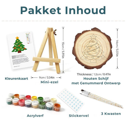 Schilder op Nummer Boomschijf - Peperkoekmannetje