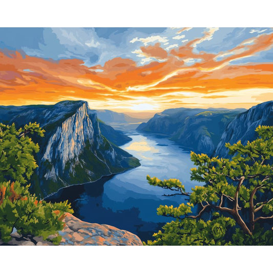 Schilder Op Nummers - Preikestolen in Noorwegen
