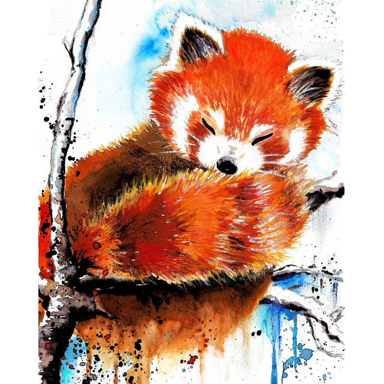Schilder Op Nummers - Red Panda - By Tiny Tami