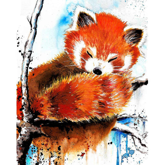 Schilder Op Nummers - Red Panda - By Tiny Tami