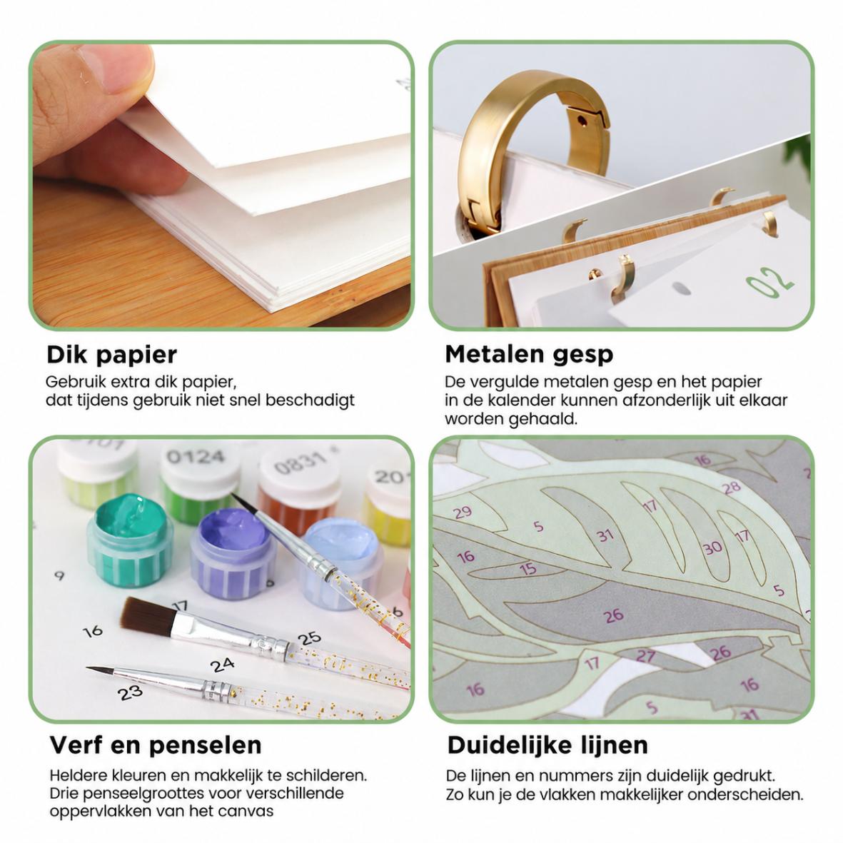 2027 Schilderen op Nummer Bureaukalender – Planten Editie