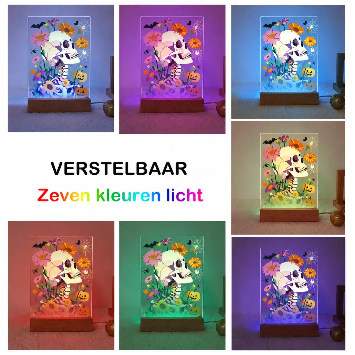 Schilder op Nummer Halloween Lamp - Heksenkat