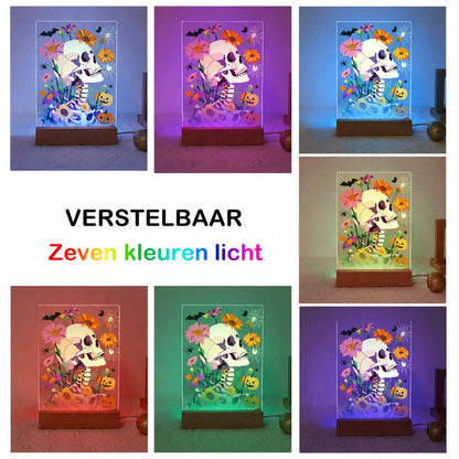 Schilder op Nummer Halloween Lamp - Heksenkat