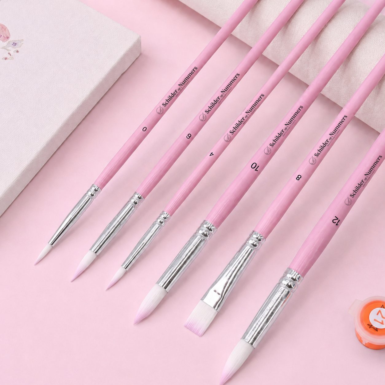 Premium Roze Penselen Set | 6 Stuks