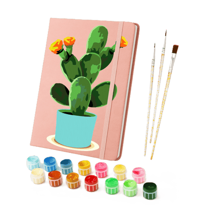 Schilder op Nummer Notitieboek - Cactus | 2 Kleuren
