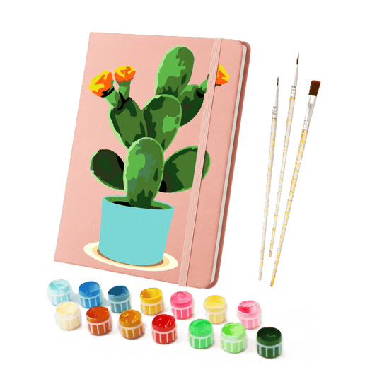 Schilder op Nummer Notitieboek - Cactus | 2 Kleuren