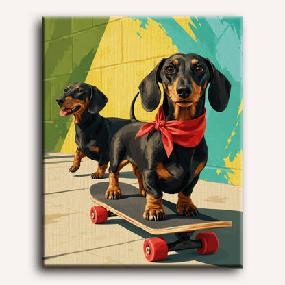 Skater teckel