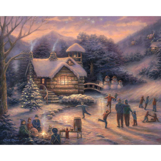 Schilder Op Nummers - Skating by Twilight - by Chuck Pinson