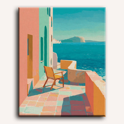 Zonnig terras