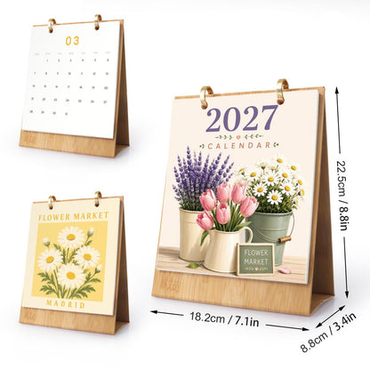 2027 Schilderen op Nummer Bureaukalender – Bloemenmarkt Editie