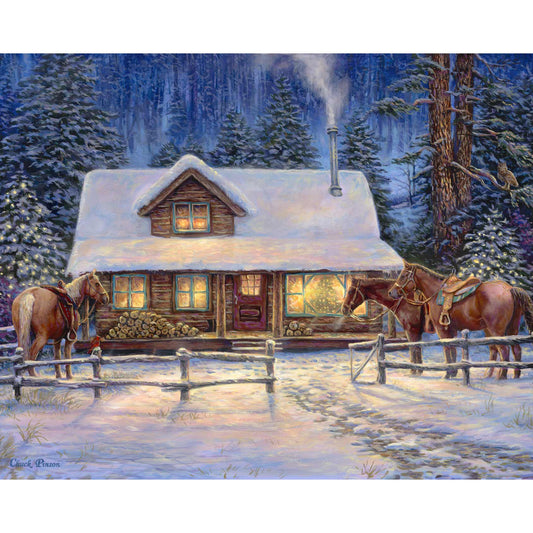 Schilder Op Nummers - Winter's Oasis - by Chuck Pinson