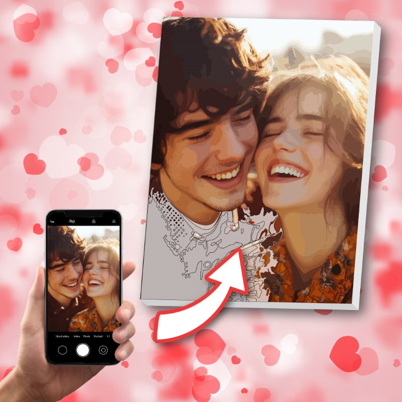 Schilder Op Nummers - Eigen Foto - Schilderen op nummer | Valentijnsdag