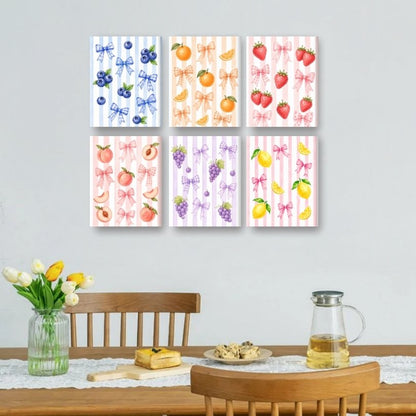 6 Mini Paintings | Fruitige Strikjes Set