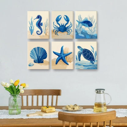 6 Mini Paintings | Onder de Zee Set