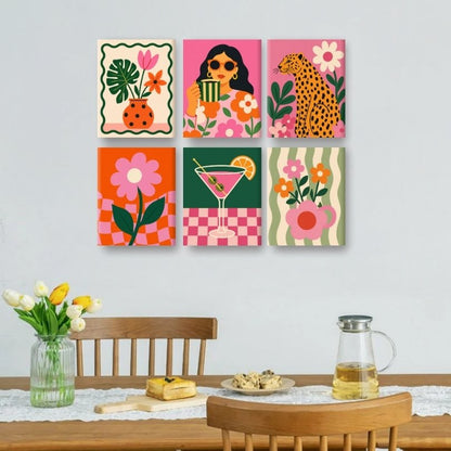 6 Mini Paintings | Vibrant Lifestyle Set