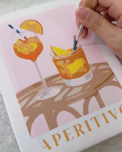 6 Mini Paintings | Italiaanse fruit & drankjes set