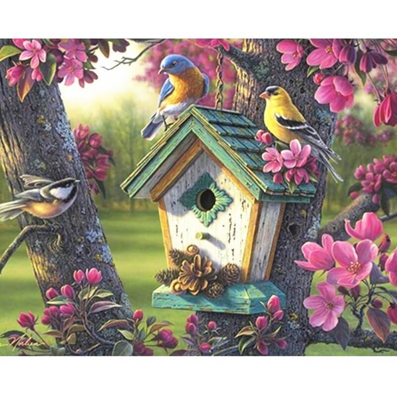 Schilder Op Nummers - Huis voor vogels