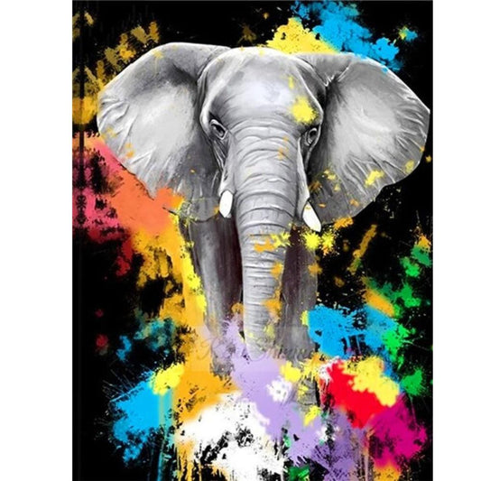 Schilder Op Nummers - Olifant met verf