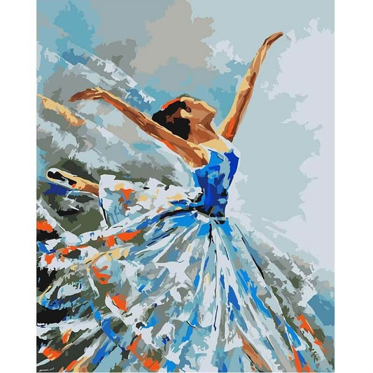 Schilder Op Nummers - Blauwe ballerina