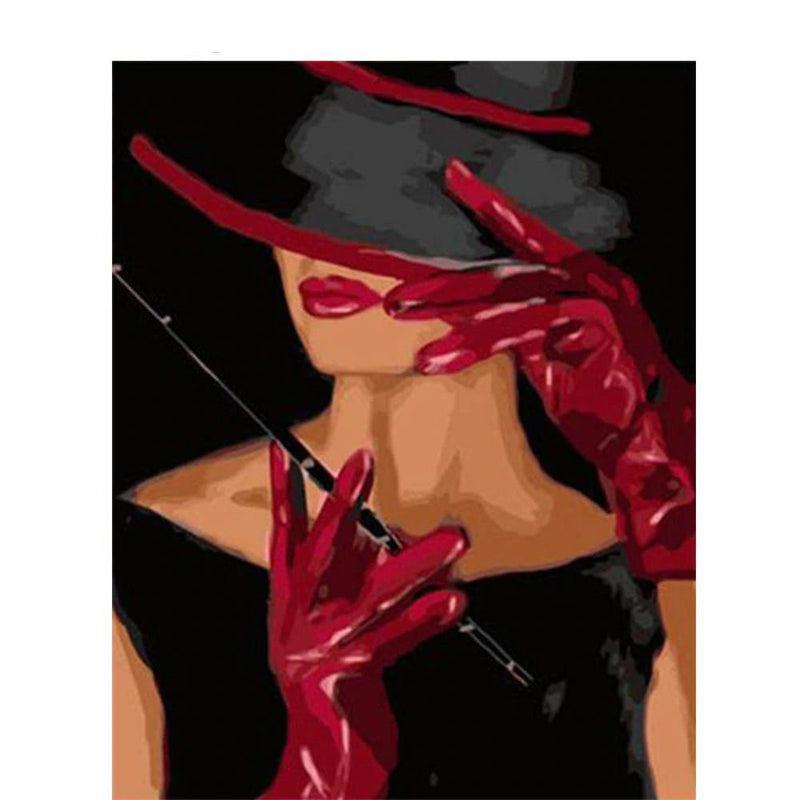 Schilder Op Nummers - Vrouw Met Hoed