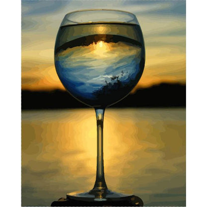 Schilder Op Nummers - Glas met water