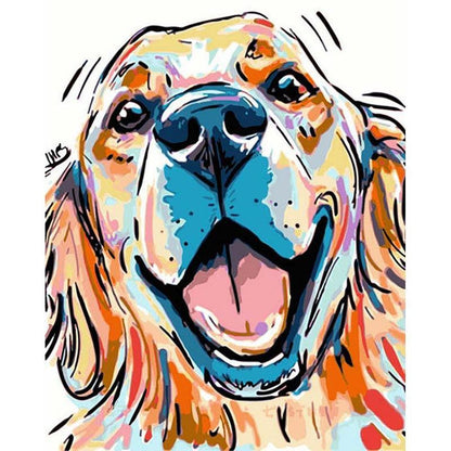 Schilder Op Nummers - Vrolijke hond