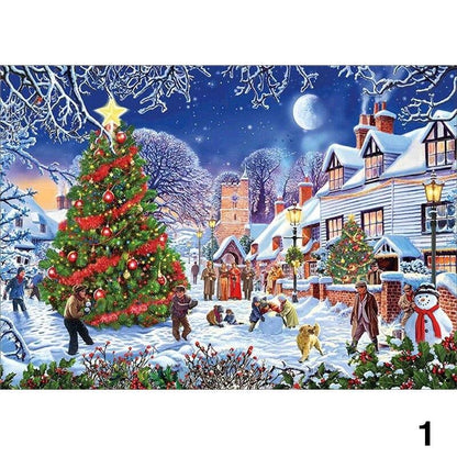 Schilder Op Nummers - Kerstlandschap | 8 soorten