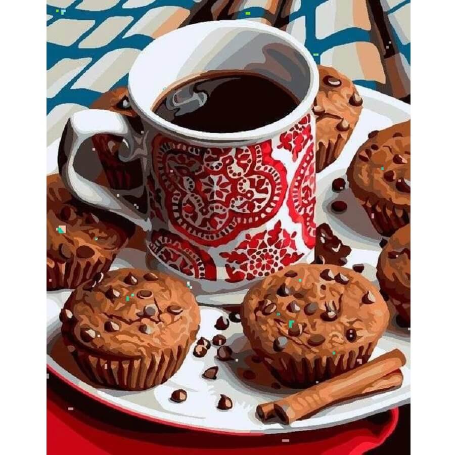 Koffie met muffins