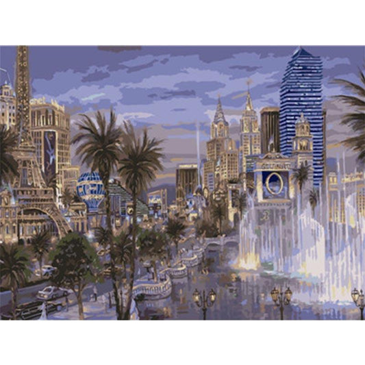 Schilder Op Nummers - Las Vegas in de avond
