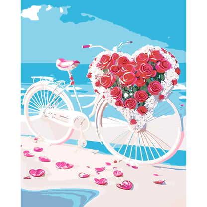 Schilder Op Nummers - Liefdes fiets