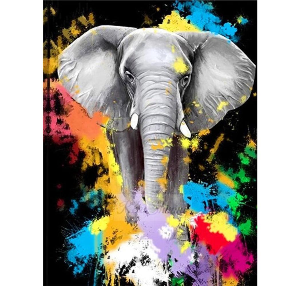 Schilder Op Nummers - Olifant met verf