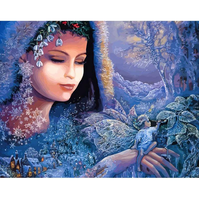 Schilder Op Nummers - Vrouw & Engeltje