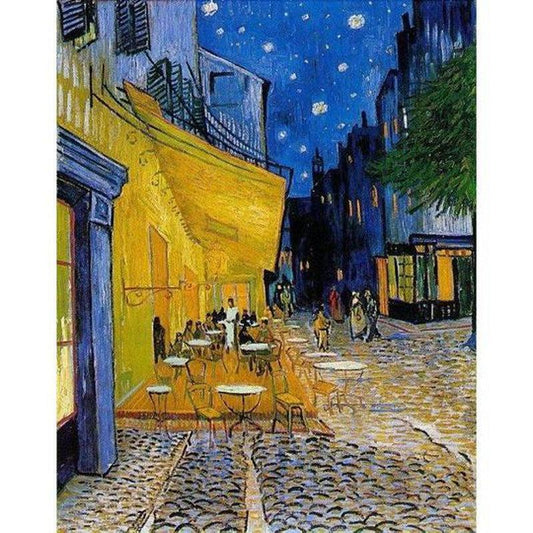 Schilder Op Nummers - Caféterras bij nacht | Vincent van Gogh