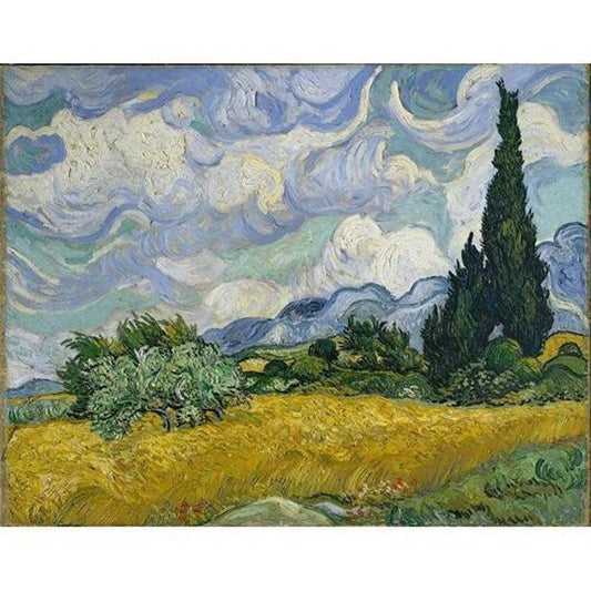 Schilder Op Nummers - Graanveld met cipressen | Vincent van Gogh