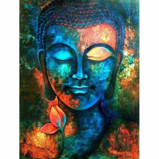 Schilder Op Nummers - Buddha met bloemen