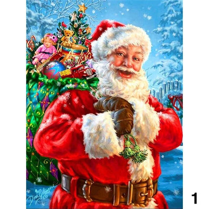 Schilder Op Nummers - Kerstman met cadeaus | 12 soorten