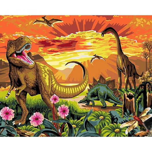 Schilder Op Nummers - Dinosaurussen