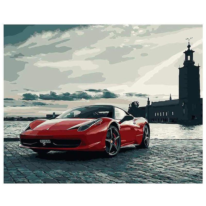 Ferrari | Schilderen Op Nummer Schilderen op nummer eigen foto, Schilderen op nummer volwassenen, paint by numbers, verven op nummer, paard, kinderen