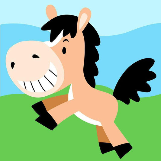 Schilder Op Nummers - Galopperend Paard
