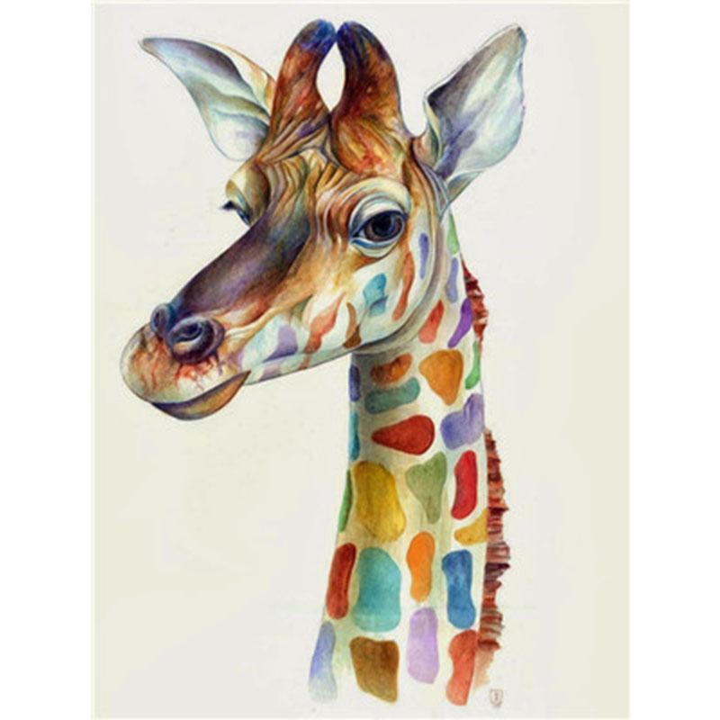 Kleurrijke giraf | Schilderen op nummer Schilderen op nummer eigen foto, Schilderen op nummer volwassenen, paint by numbers, verven op nummer, paard, kinderen