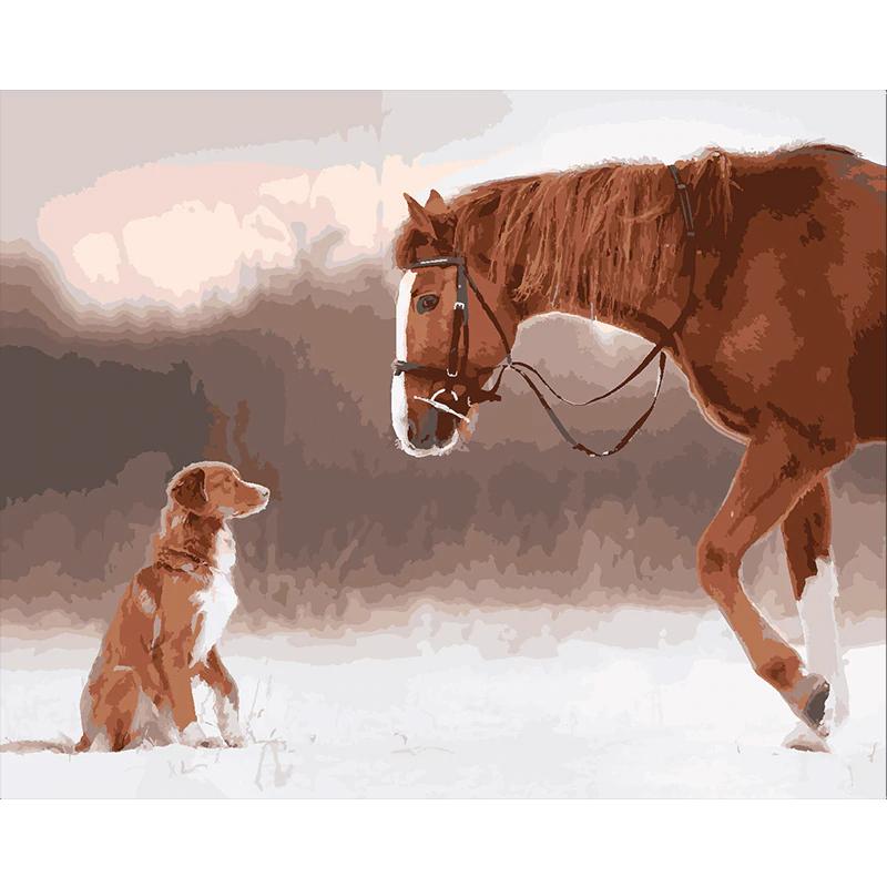 Schilder Op Nummers - Paard & Hond