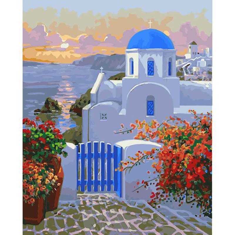 Santorini | Schilderen op nummer Schilderen op nummer eigen foto, Schilderen op nummer volwassenen, paint by numbers, verven op nummer, paard, kinderen